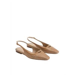 NEW SAM EDELMAN women's cleo slingback flat in buff tan